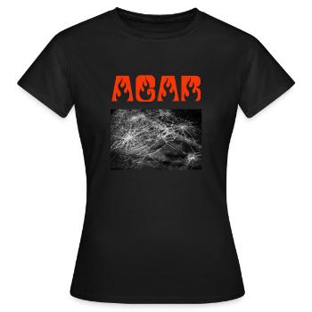 ACAB / Fick die Polizei (rot) - Frauen T-Shirt - Schwarz - Vorne - AI Model Female 172 dark (172cm)