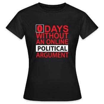0 Tage ohne Online - Frauen T-Shirt - Schwarz - Vorne - AI Model Female 172 dark (172cm)