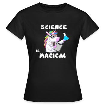 science - Women's T-Shirt - black - Front - AI Model Female 172 dark (172cm)