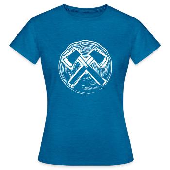 ller - T-shirt Femme - bleu saphir antique chiné - Devant - AI Model Female 172 dark (172cm)