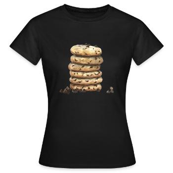 cookies - T-shirt Femme - noir - Devant - AI Model Female 172 dark (172cm)