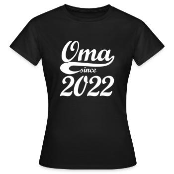 Oma since 2022 Farbwechsel - Frauen T-Shirt - Schwarz - Vorne - AI Model Female 172 dark (172cm)