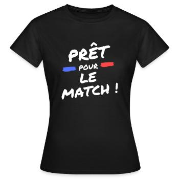 Le meilleur t-shirt de football - T-shirt Femme - noir - Devant - AI Model Female 172 dark (172cm)