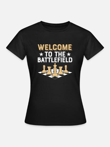 Bienvenue sur l’échiquier des joueurs d’échecs - T-shirt Femme - noir