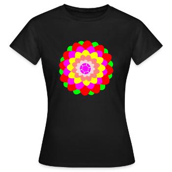 Flower - Frauen T-Shirt - Schwarz - Vorne - AI Model Female 172 dark (172cm)