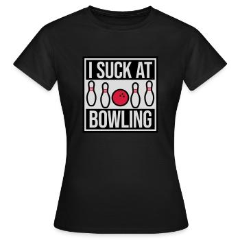 Je suis nul au bowling - T-shirt Femme - noir - Devant - AI Model Female 172 dark (172cm)