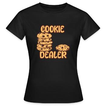 Marchand de biscuits - Biscuits au chocolat de Noël - T-shirt Femme - noir - Devant - AI Model Female 172 dark (172cm)