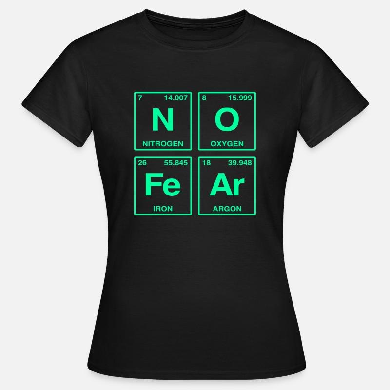 NO FEAR - with elements of the perdiode system - Women's T-Shirt - black