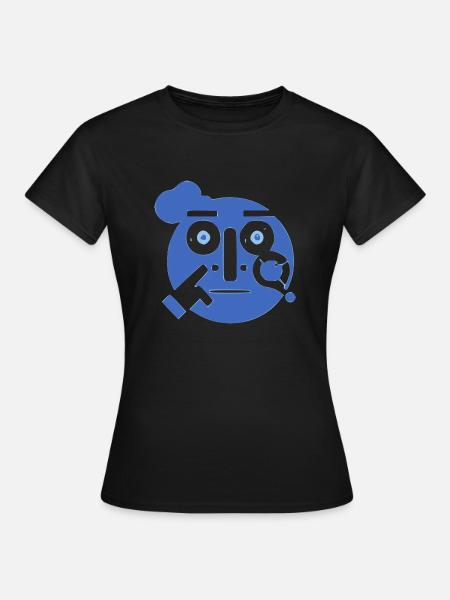 Ich mit blauem Gesicht - Frauen T-Shirt - Schwarz