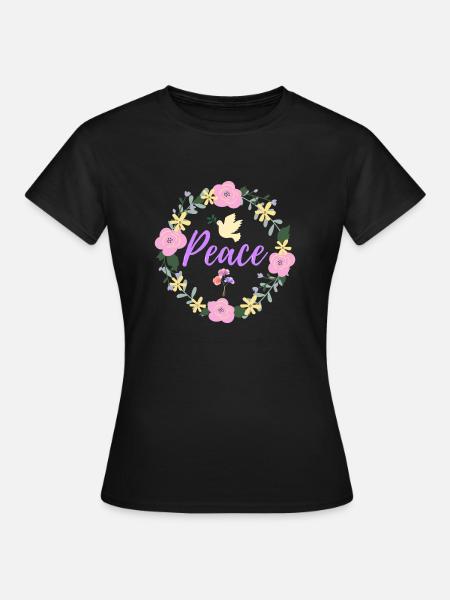 Peace - Frauen T-Shirt - Schwarz