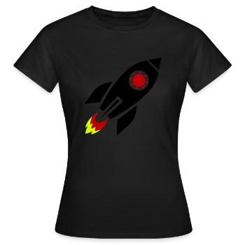 fusée - T-shirt Femme - noir - Devant - AI Model Female 172 dark (172cm)