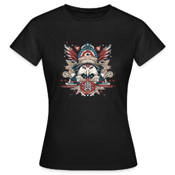 Folklore Americain - T-shirt Femme - noir - Devant - AI Model Female 172 dark (172cm)