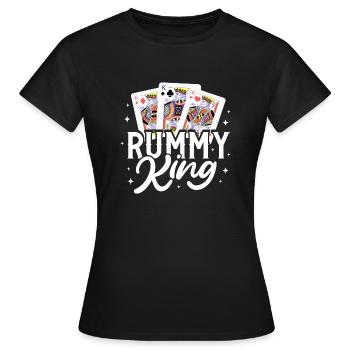 Rummy king - Women's T-Shirt - black - Front - AI Model Female 172 dark (172cm)