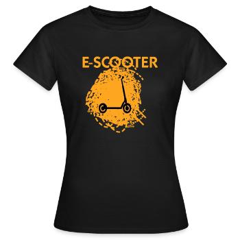 E-Scooter Roller Scooter - T-shirt Femme - noir - Devant - AI Model Female 172 dark (172cm)