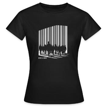 Barcode World - Frauen T-Shirt - Schwarz - Vorne - AI Model Female 172 dark (172cm)