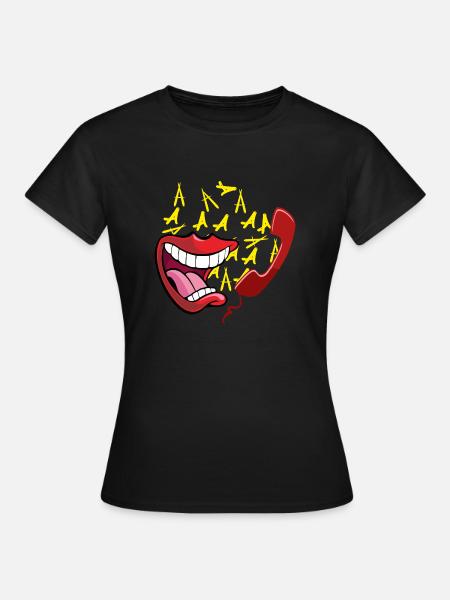 Nerviger anruf - Frauen T-Shirt - Schwarz