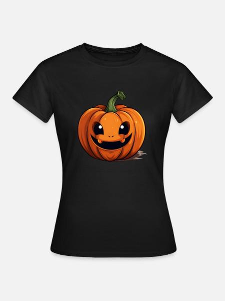 cute pumpkin - Frauen T-Shirt - Schwarz