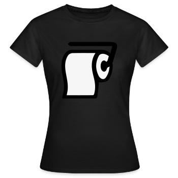 Papier hygiénique - T-shirt Femme - noir - Devant - AI Model Female 172 dark (172cm)