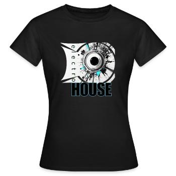 electro house, Musikstil, Tanzmusik - Frauen T-Shirt - Schwarz - Vorne - AI Model Female 172 dark (172cm)