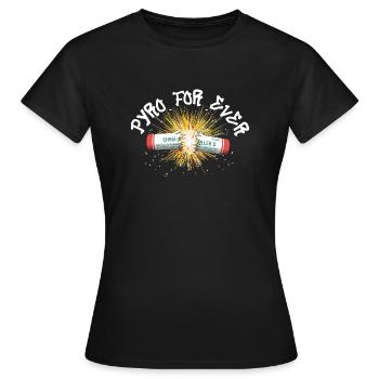 Pyro pour toujours - T-shirt Femme - noir - Devant - AI Model Female 172 dark (172cm)
