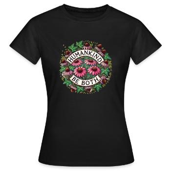 L’humanité soit les deux - T-shirt Femme - noir - Devant - AI Model Female 172 dark (172cm)