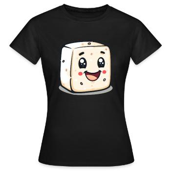 Süßer Marshmallow Comic - Frauen T-Shirt - Schwarz - Vorne - AI Model Female 172 dark (172cm)