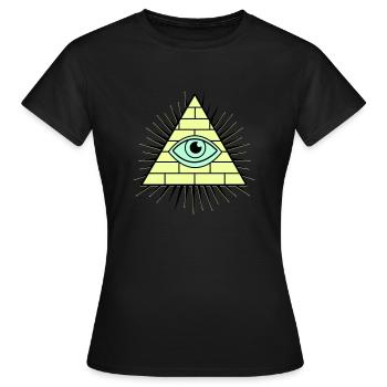Illuminati Pyramid - Women's T-Shirt - black - Front - AI Model Female 172 dark (172cm)