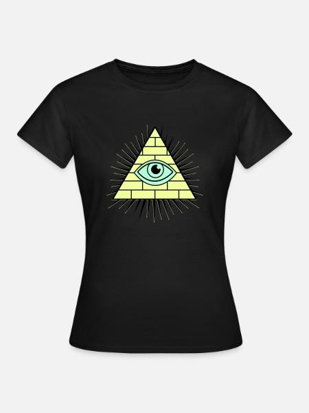 Illuminati Pyramide - Frauen T-Shirt - Schwarz