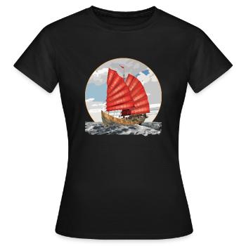 Ship - Women's T-Shirt - black - Front - AI Model Female 172 dark (172cm)
