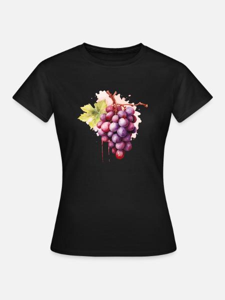 Weintrauben - Frauen T-Shirt - Schwarz