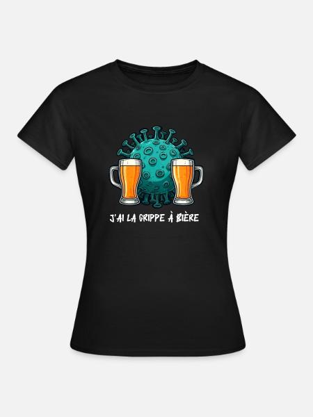 Ich habe eine Biergrippe - Frauen T-Shirt - Schwarz