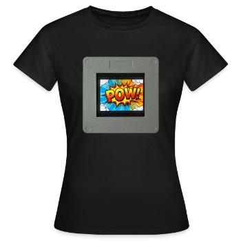 Toboggan POW - T-shirt Femme - noir - Devant - AI Model Female 172 dark (172cm)