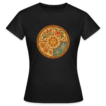 Saisons du millésime - T-shirt Femme - noir - Devant - AI Model Female 172 dark (172cm)