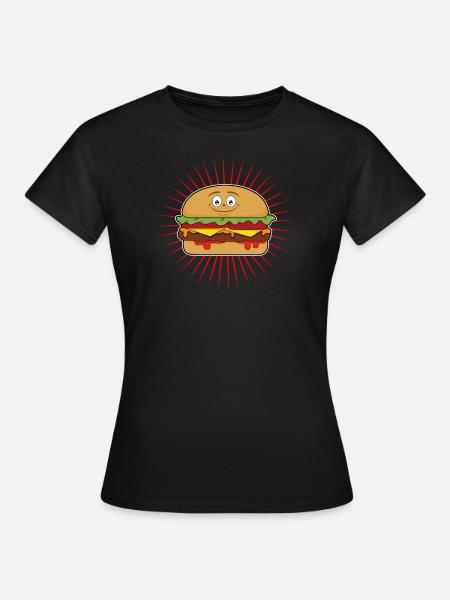 hamburger - T-shirt Femme - noir