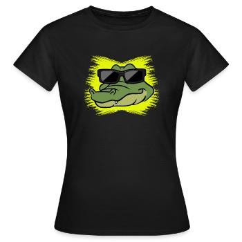 alligator - T-shirt Femme - noir - Devant - AI Model Female 172 dark (172cm)