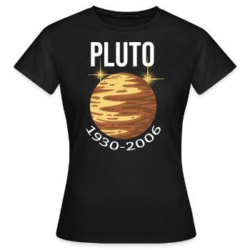 pluto planet - Women's T-Shirt - black - Front - AI Model Female 172 dark (172cm)