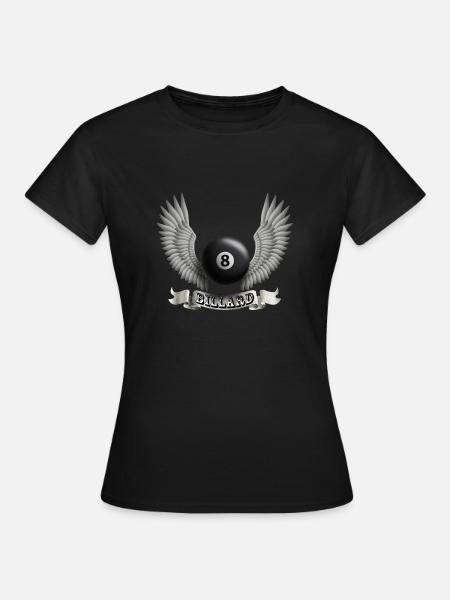 billard_wings_b - Frauen T-Shirt - Schwarz