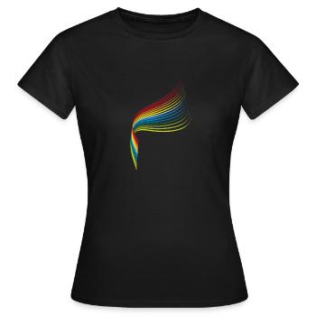 Schweif regenbogen 3 - Frauen T-Shirt - Schwarz - Vorne - AI Model Female 172 dark (172cm)