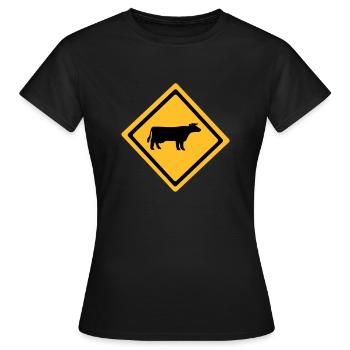 Bovins Connexion - T-shirt Femme - noir - Devant - AI Model Female 172 dark (172cm)