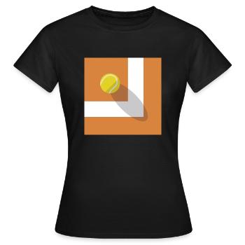 Tennisplatz - Frauen T-Shirt - Schwarz - Vorne - AI Model Female 172 dark (172cm)