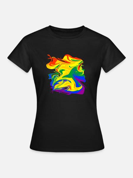 rainbow mess - Frauen T-Shirt - Schwarz