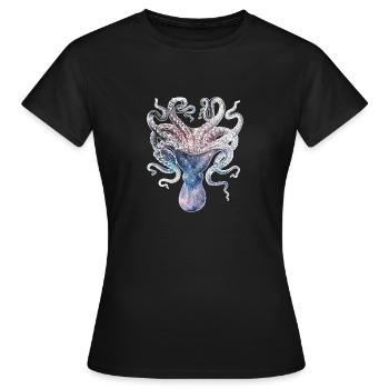 SPACE SQUID - Women's T-Shirt - black - Front - AI Model Female 172 dark (172cm)