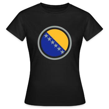 Bosnien Emblem - Frauen T-Shirt - Schwarz - Vorne - AI Model Female 172 dark (172cm)