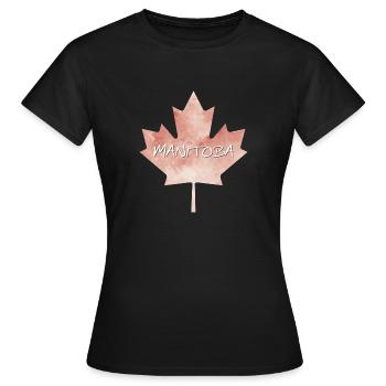 Manitoba Feuille d'érable - T-shirt Femme - noir - Devant - AI Model Female 172 dark (172cm)