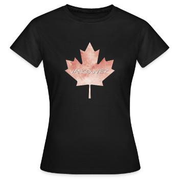 Ahornblatt Vancouver - Frauen T-Shirt - Schwarz - Vorne - AI Model Female 172 dark (172cm)