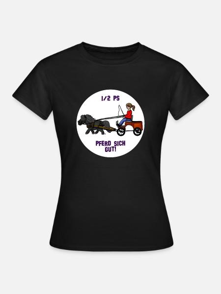 Pferd sich gut - Frauen T-Shirt - Schwarz