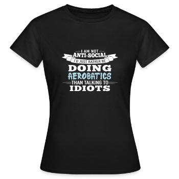 Voltige chemise - T-shirt Femme - noir - Devant - AI Model Female 172 dark (172cm)
