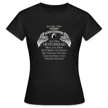 ICH BIN DEIN SCHUTZENGEL - Frauen T-Shirt - Schwarz - Vorne - AI Model Female 172 dark (172cm)