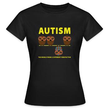 L'autisme du monde d'un autre point de vue - T-shirt Femme - noir - Devant - AI Model Female 172 dark (172cm)