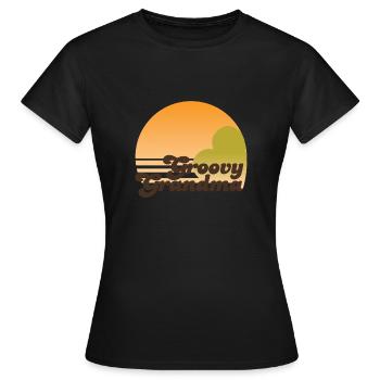 GROOVY GRANDMA - Frauen T-Shirt - Schwarz - Vorne - AI Model Female 172 dark (172cm)